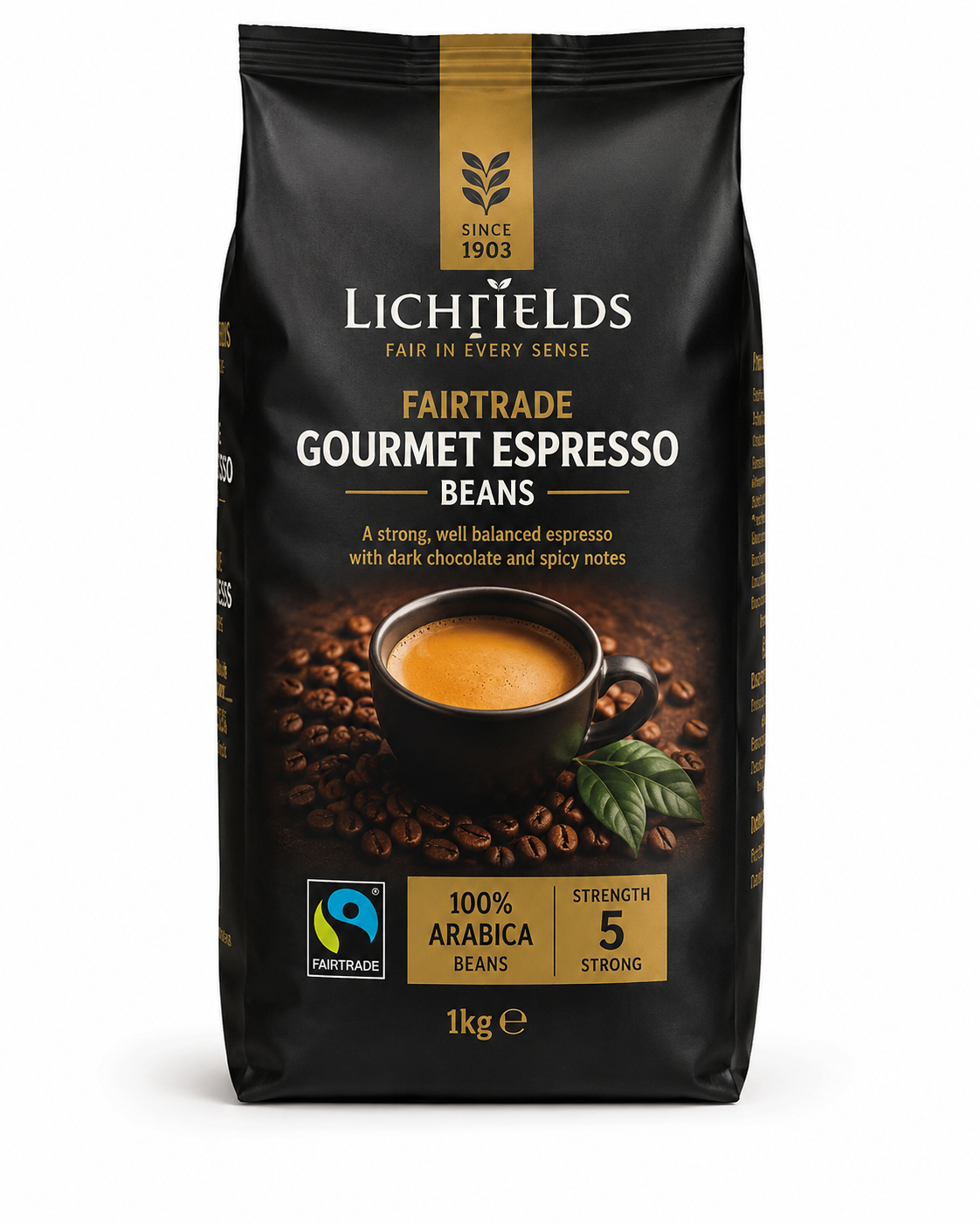 Lichfields Fairtrade Gourmet Espresso Beans 1kg on Adomoo